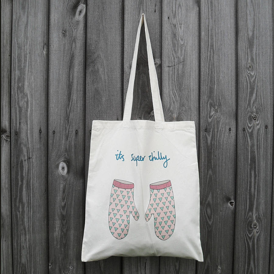 Personalised Winter Mittens Tote Bag By Hannah Stevens