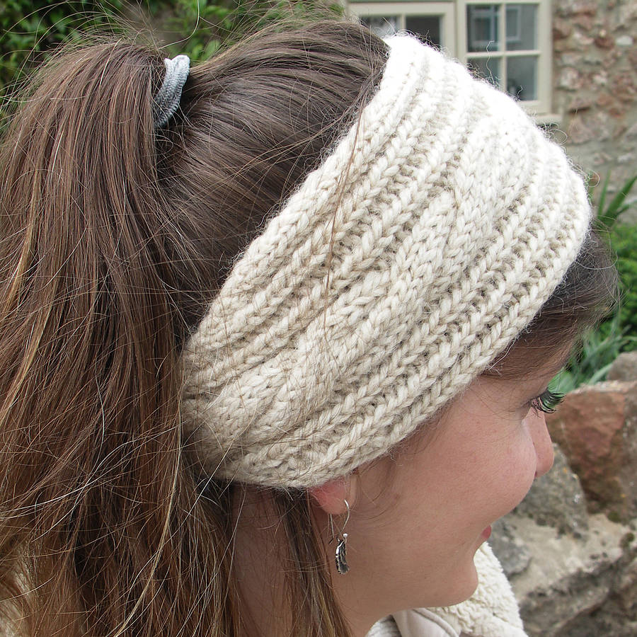 hand knitted cable headband by chi chi moi | notonthehighstreet.com