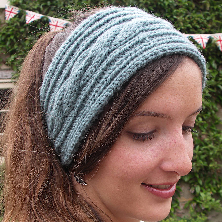 Hand Knitted Cable Headband By Chi Chi Moi | notonthehighstreet.com