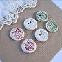 Handmade Porcelain Owl Buttons, thumbnail 1 of 8