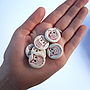 Handmade Porcelain Owl Buttons, thumbnail 7 of 8
