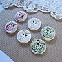 Handmade Porcelain Owl Buttons, thumbnail 8 of 8
