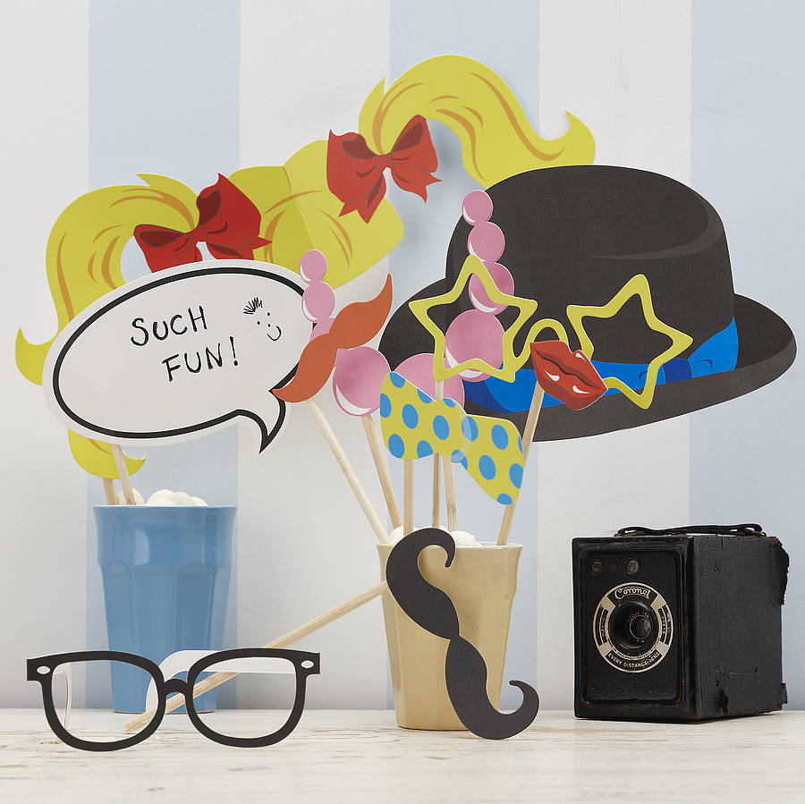 photo booth party props by ginger ray | notonthehighstreet.com