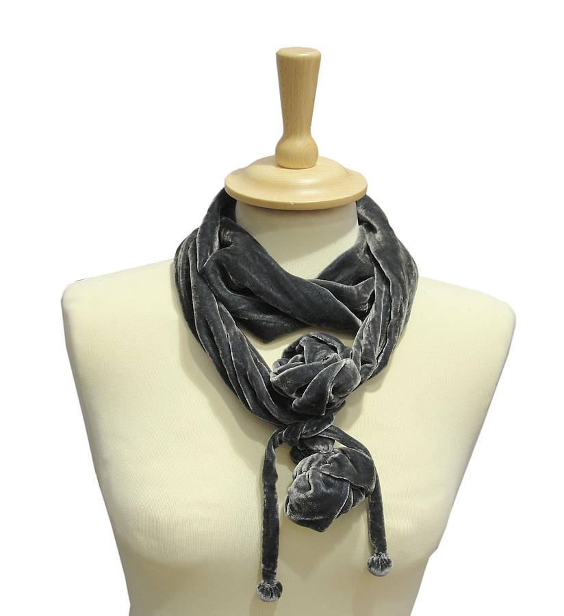 silk velvet knot scarf by bags not war | notonthehighstreet.com