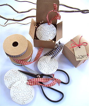 Porcelain Snowflake Bauble In Gift Box, 2 of 7