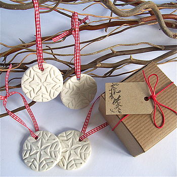 Porcelain Snowflake Bauble In Gift Box, 5 of 7