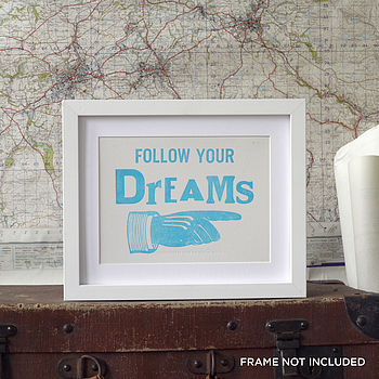 Follow Your Dreams Poster Card Or Small Print, 2 of 7