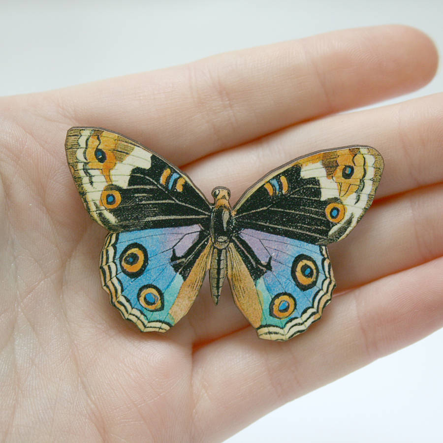 freya wooden butterfly brooch by ladybird likes | notonthehighstreet.com