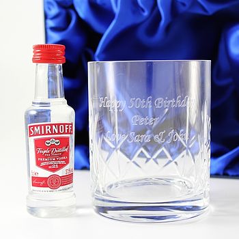 Engraved Crystal Glass And Favourite Spirit, 6 of 6