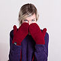 Handmade Woolly Mittens With Strings, thumbnail 4 of 11
