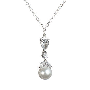 Iris Vintage Style Pearl Wedding Necklace By Chez Bec ...