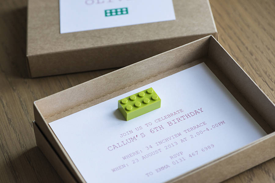 Eight Building Block Boxed Party Invitations By TwentySeven