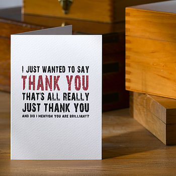 typographic thank you card by betsy benn | notonthehighstreet.com