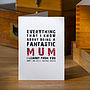 'Being A Fantastic Mum' Card, thumbnail 2 of 4