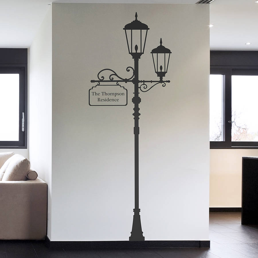 Personalised London Lamp Post Wall Sticker, 1 of 3