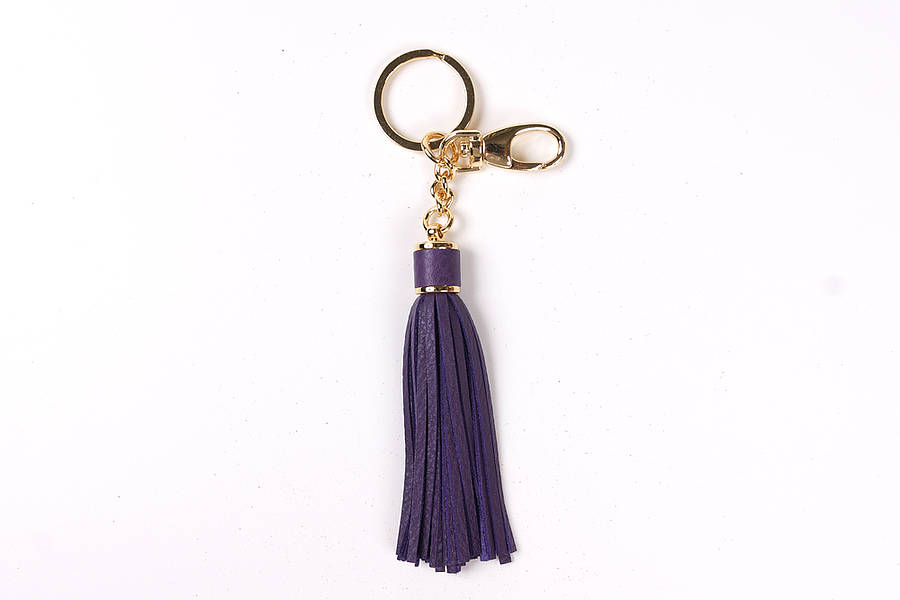 handmade leather tassel key ring charm by diddywear ...