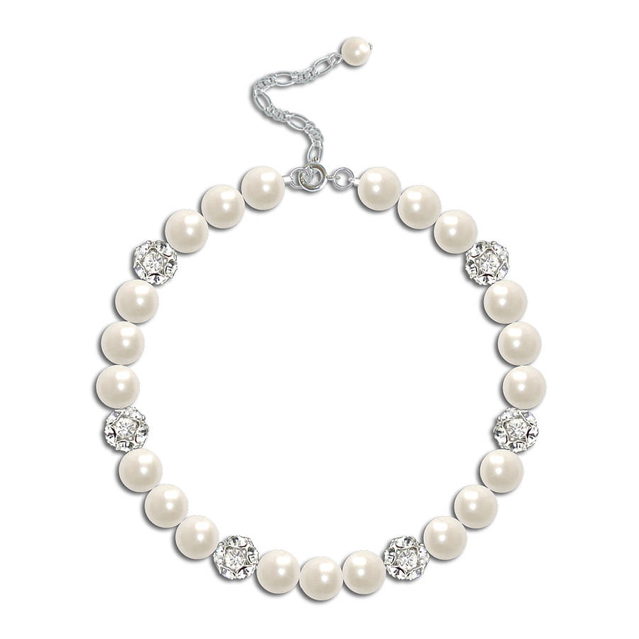 Personalised Sophia Pearl Bridal Bracelet By Chez Bec ...