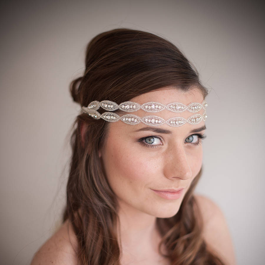 Sienna Vintage Style Double Bridal Headband By Chez Bec