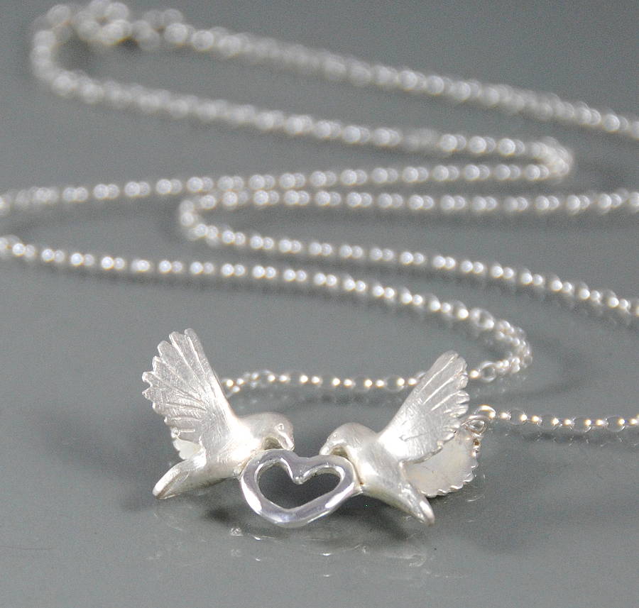 sterling silver love dove necklace by alice stewart