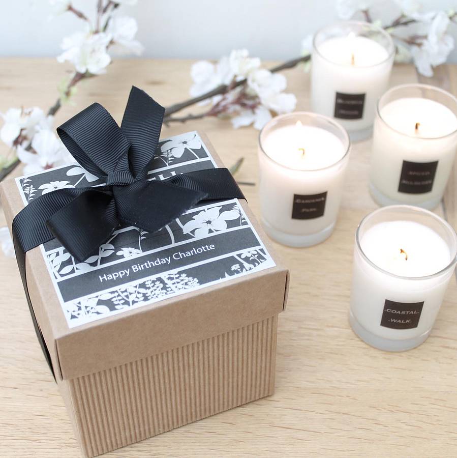 Scented Candle In A Personalised Gift Box By Hearth Heritage