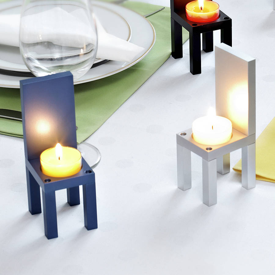 Aluminium Chair Tea Light Holder By DesignK