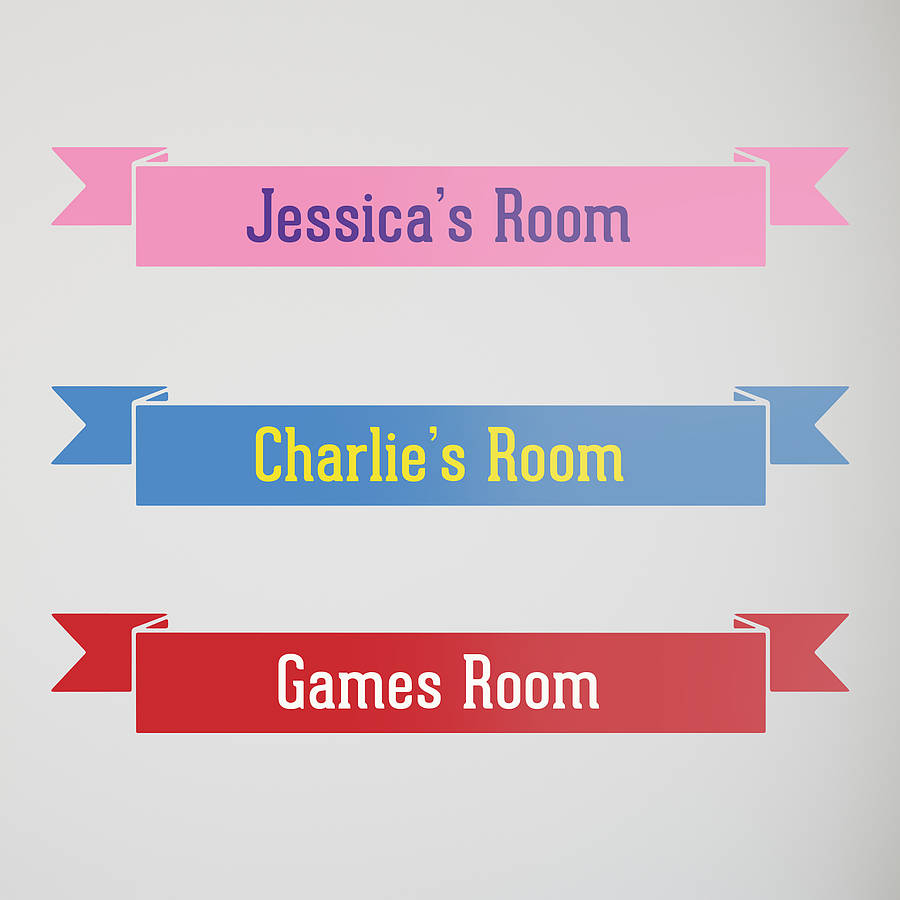 Personalised Room Name Sticker By Oakdene Designs | notonthehighstreet.com