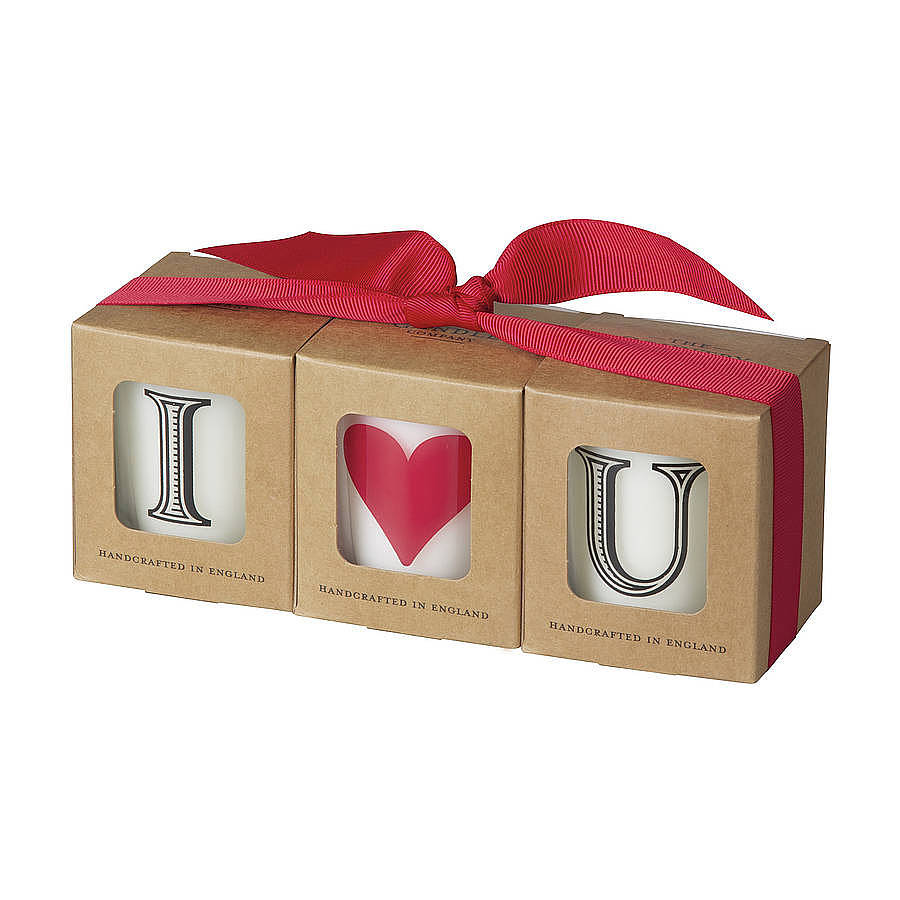 'i love you' scented candle set by the country candle company