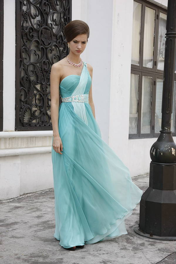 empire roman style one shoulder prom dress by elliot claire london ...