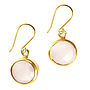 Gem Drop Earrings Pink Chalcedony And Gold, thumbnail 1 of 2