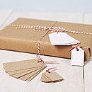 pack of 10 brown gift tags by sophia victoria joy etc | notonthehighstreet.com