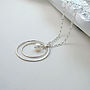 Silver Double Eternity Circle Necklace, thumbnail 2 of 5