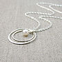 Silver Double Eternity Circle Necklace, thumbnail 4 of 5
