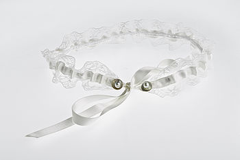 Personalised Tie Wedding Garter Gift For The Bride, 2 of 7