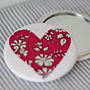 Handmade Liberty Heart Mirror With Leather Pouch, thumbnail 9 of 12