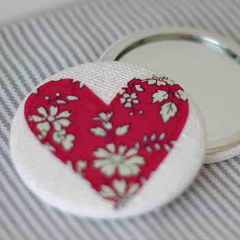 Handmade Liberty Heart Mirror With Leather Pouch, 9 of 12