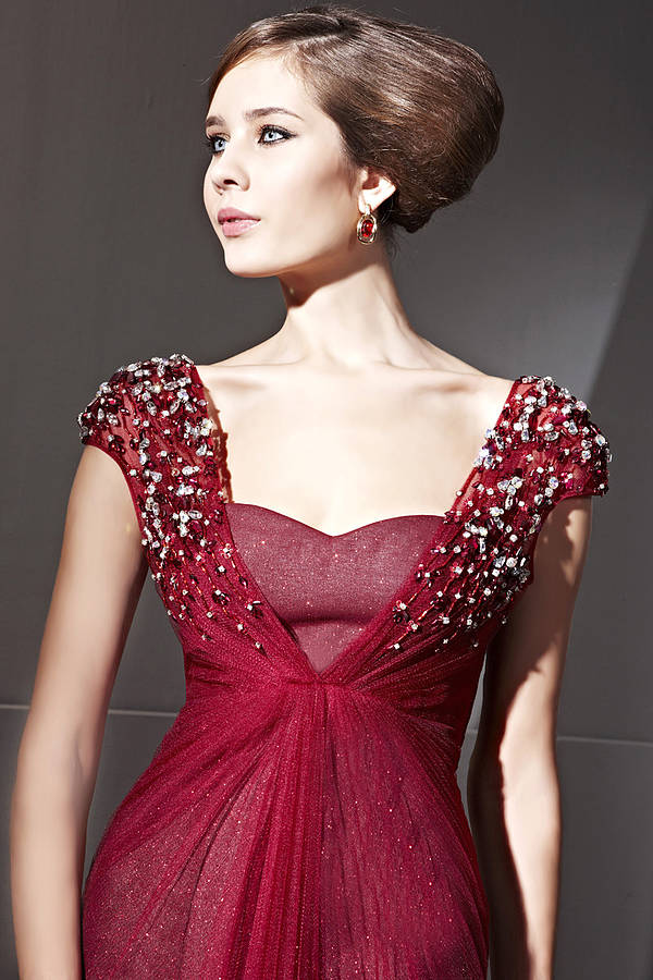 Sparkling Velvet Evening Dress With Jewels By Elliot Claire London ...