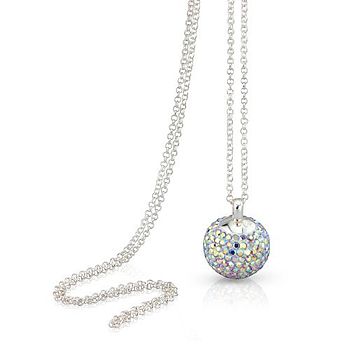 Sterling Silver Crystal Disco Ball Long Necklace, 2 of 12