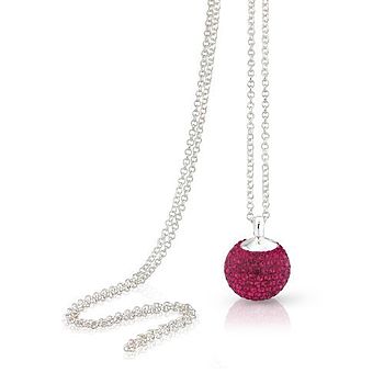 Sterling Silver Crystal Disco Ball Long Necklace, 6 of 12