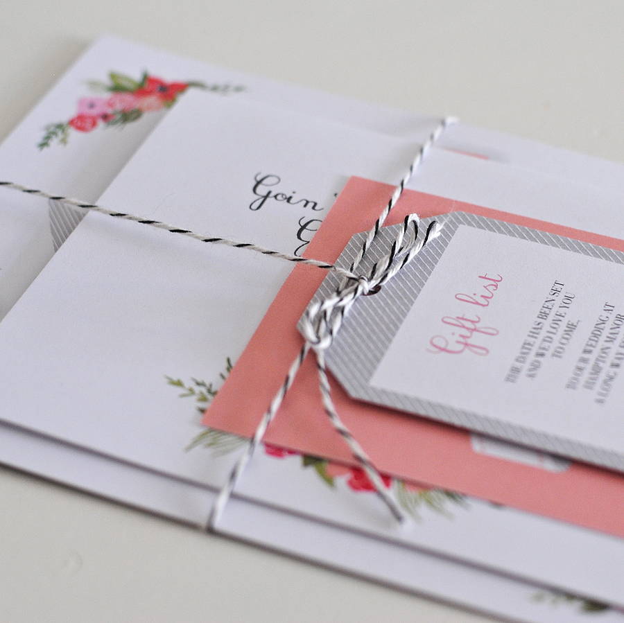 Ribbons Wedding Invitations By Paper Dates 8541