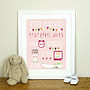 Baby Birth Print Personalised Made In The UK, thumbnail 2 of 4