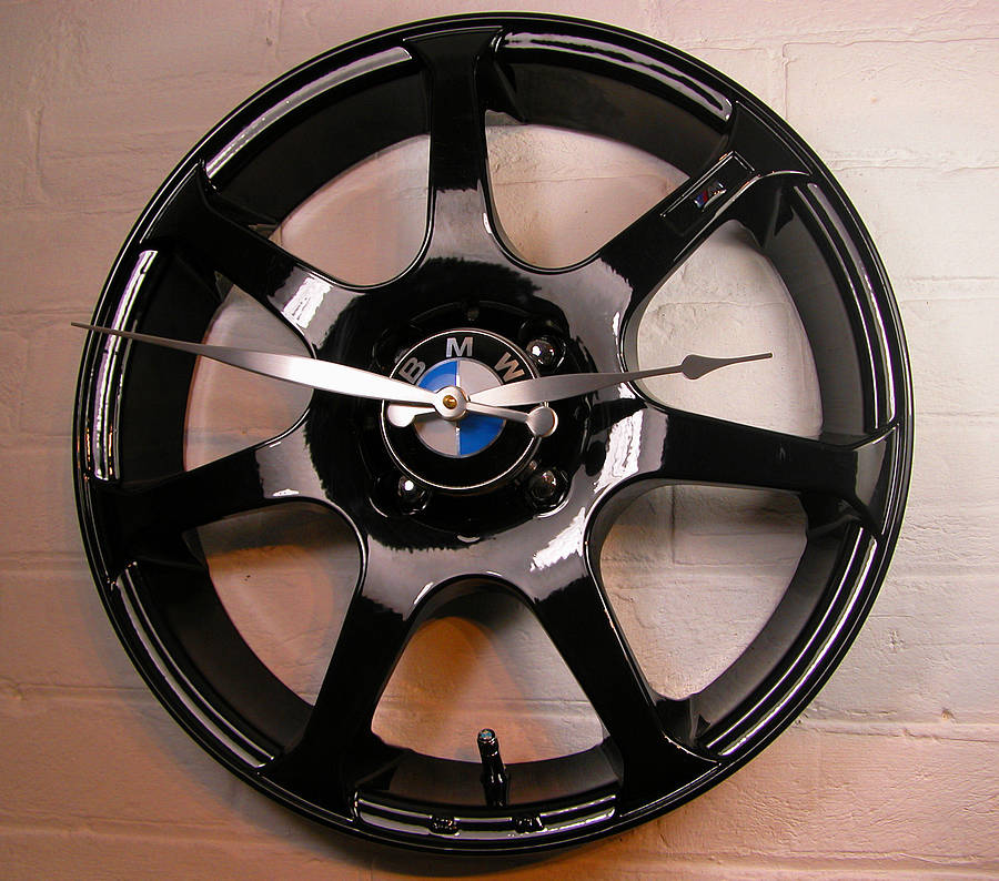 Personalised Real Alloy Wheel BMW Clock