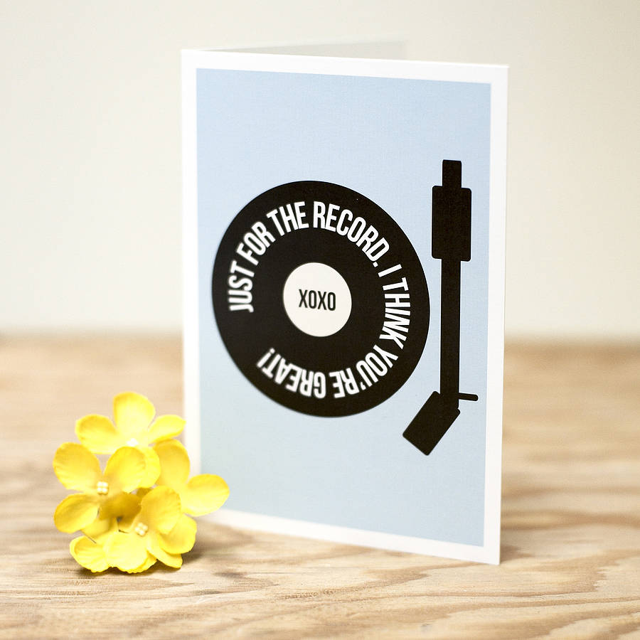 'Just for the Record' Card