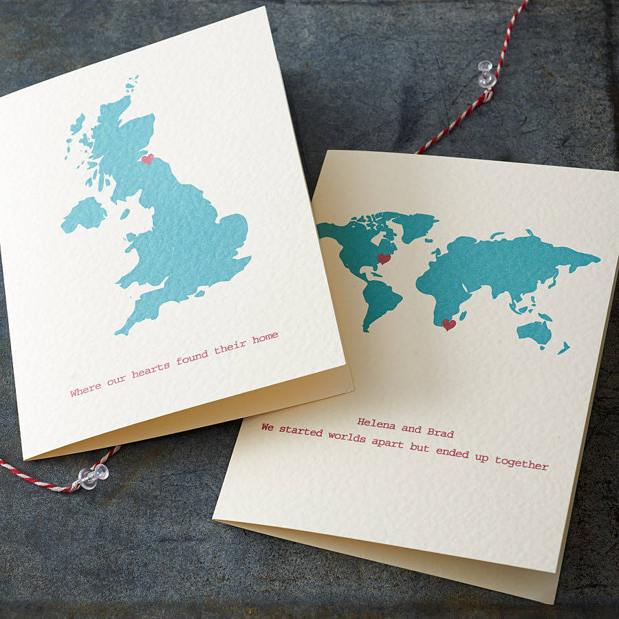 Personalised Destination Map Card, 1 of 10