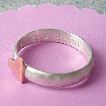 Handmade Gold Heart Personalised Ring, 5 of 8