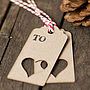 Recycled Lasercut Heart Gift Tags, thumbnail 1 of 2