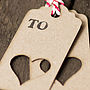 Recycled Lasercut Heart Gift Tags, thumbnail 2 of 2