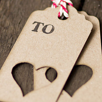 Recycled Lasercut Heart Gift Tags, 2 of 2