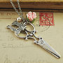 Scissors And Sewing Machine Charm Necklace, thumbnail 1 of 5