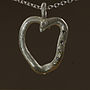 Silver Heart Pendant With Five Diamonds, thumbnail 2 of 2