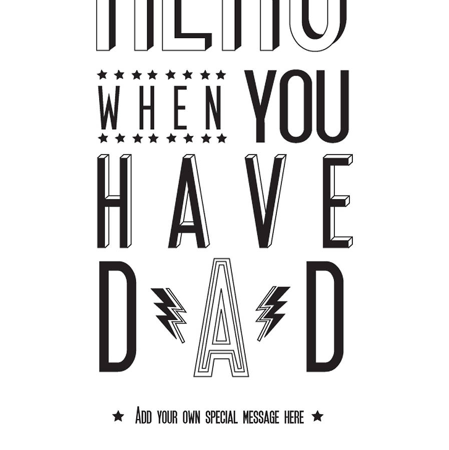 'super Hero Dad' Print By Karin åkesson Design | notonthehighstreet.com
 Dad Superhero Quote